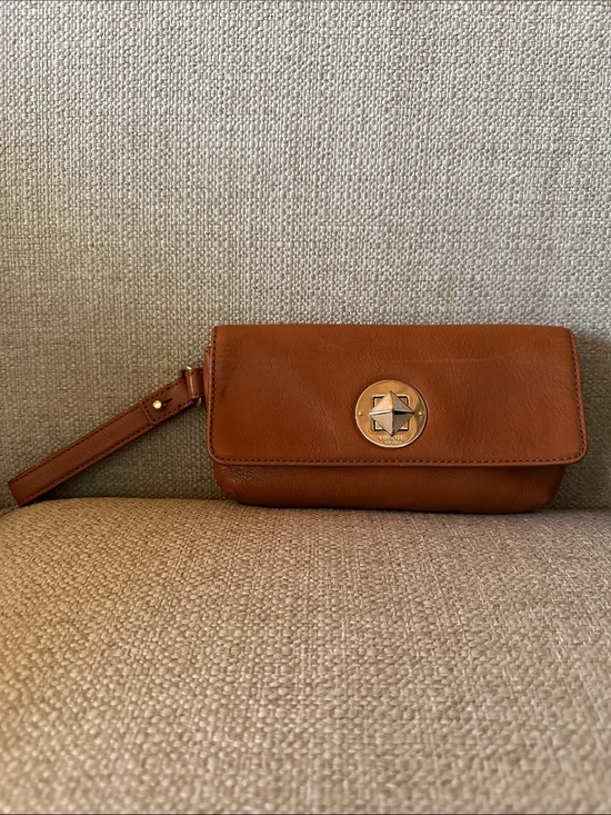 kate spade Handbags - kate spade Christie Street Evan Saddle Leather Wristlet Clutch